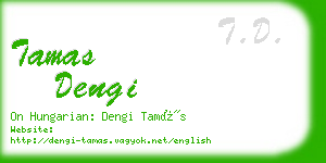 tamas dengi business card